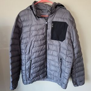 Calvin Klein Men's Silver Puffer Jacket
